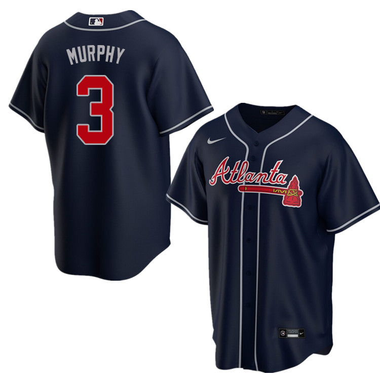 Nike Men #3 Dale Murphy Atlanta Braves Baseball Jerseys Sale-Navy